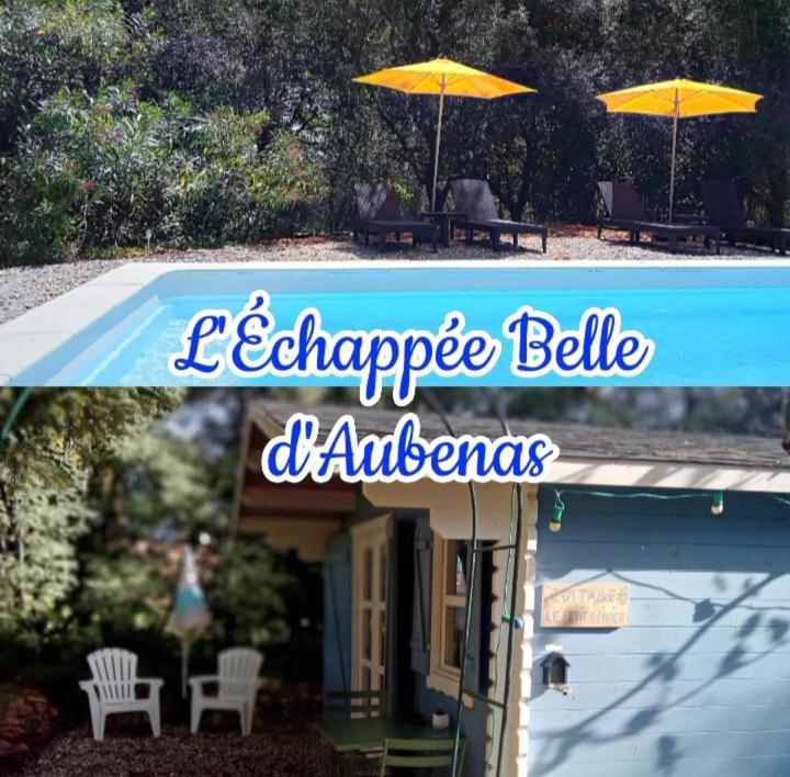 Chalet "Le Petit Olivier" Gites Appart 'Hotel L'Echappee Belle D'Aubenas Logement 2 Sur 3 Exteriör bild